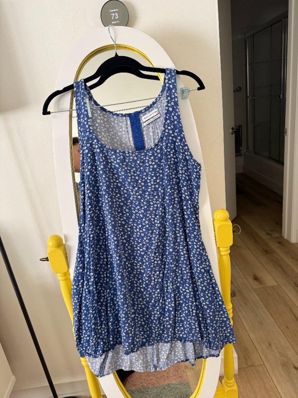 Urban Outfitters Blue Floral Sleeveless Dress Sundress